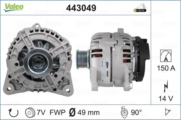 Valeo 443049 - Alternator autospares.lv