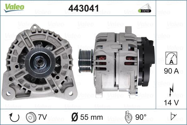 Valeo 443041 - Alternator autospares.lv