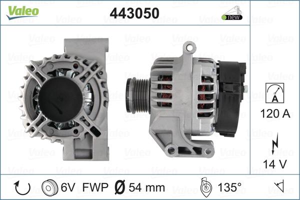 Valeo 443050 - Alternator autospares.lv