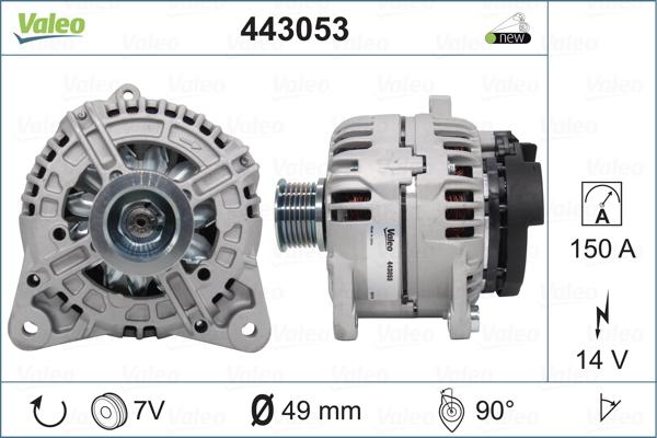 Valeo 443053 - Alternator autospares.lv