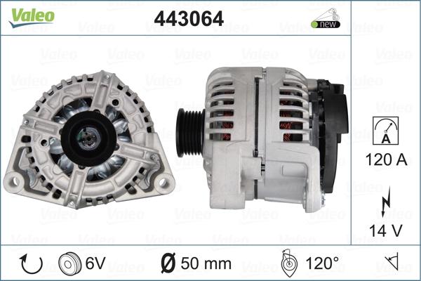 Valeo 443064 - Alternator autospares.lv