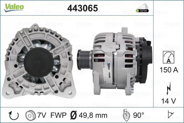 Valeo 443065 - Alternator autospares.lv