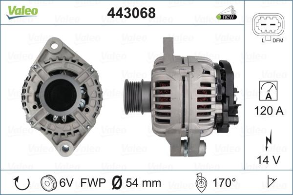 Valeo 443068 - Alternator autospares.lv