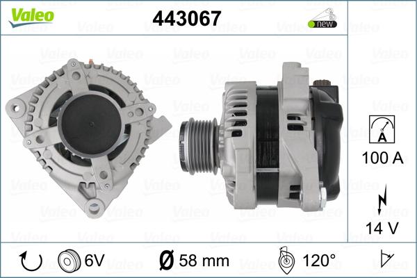 Valeo 443067 - Alternator autospares.lv