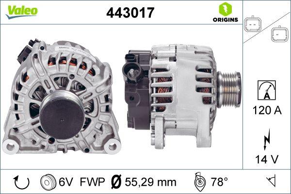 Valeo 443017 - Alternator autospares.lv