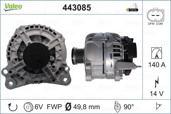 Valeo 443085 - Alternator autospares.lv