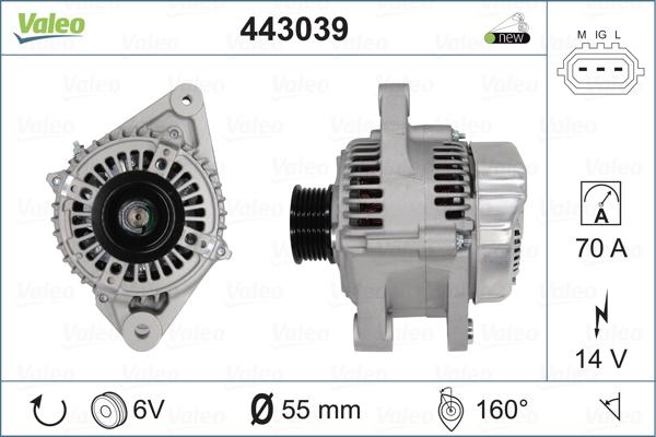 Valeo 443039 - Alternator autospares.lv