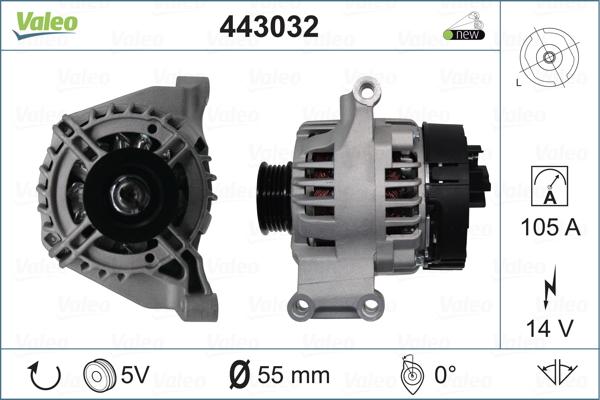 Valeo 443032 - Alternator autospares.lv