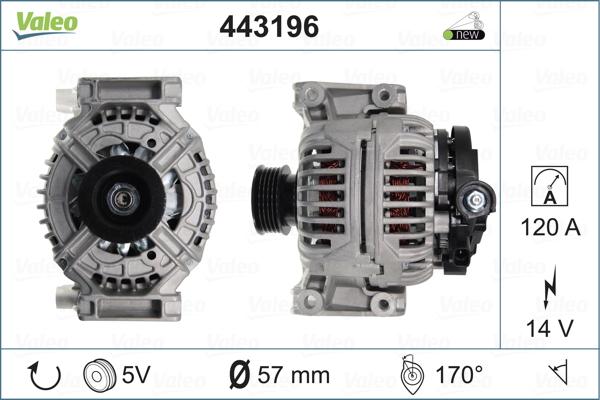 Valeo 443196 - Alternator autospares.lv