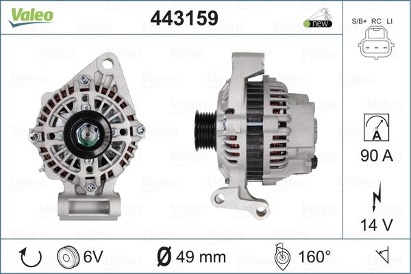 Valeo 443159 - Alternator autospares.lv