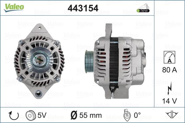 Valeo 443154 - Alternator autospares.lv