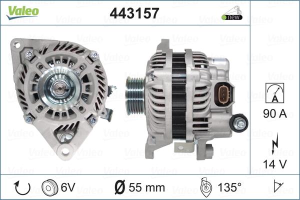 Valeo 443157 - Alternator autospares.lv