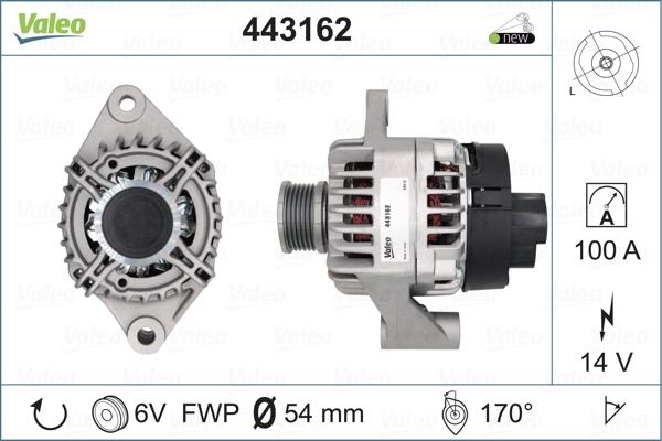 Valeo 443162 - Alternator autospares.lv