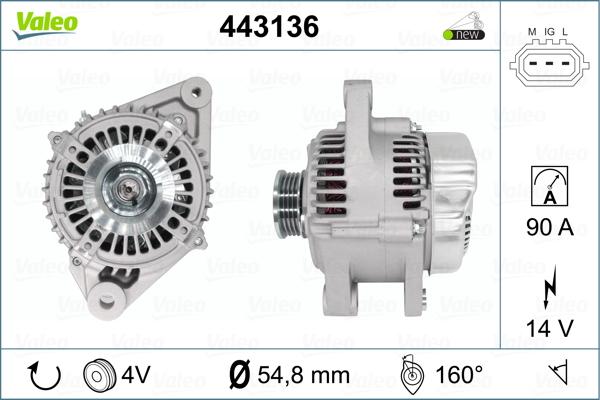 Valeo 443136 - Alternator autospares.lv