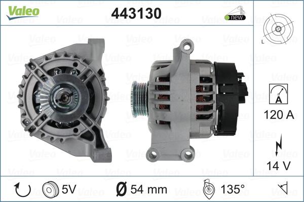 Valeo 443130 - Alternator autospares.lv