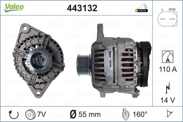 Valeo 443132 - Alternator autospares.lv