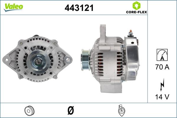 Valeo 443121 - Alternator autospares.lv