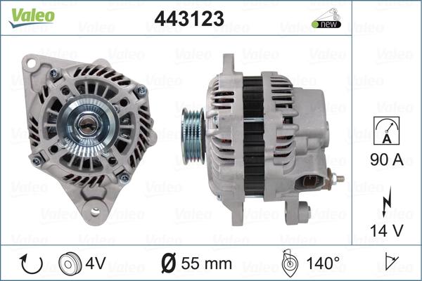 Valeo 443123 - Alternator autospares.lv