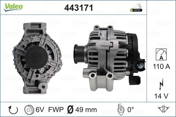 Valeo 443171 - Alternator autospares.lv