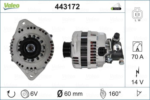 Valeo 443172 - Alternator autospares.lv