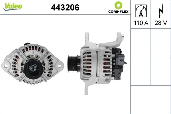 Valeo 443206 - Alternator autospares.lv