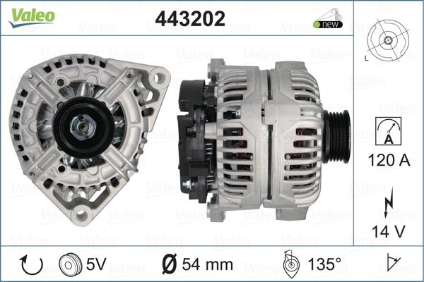 Valeo 443202 - Alternator autospares.lv