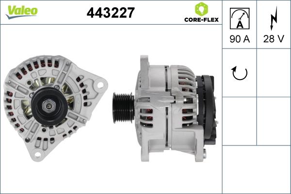 Valeo 443227 - Alternator autospares.lv