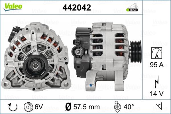 Valeo 442042 - Alternator autospares.lv