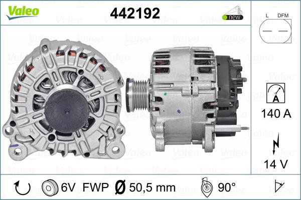 Valeo 442192 - Alternator autospares.lv