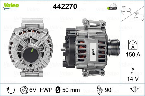 Valeo 442270 - Alternator autospares.lv