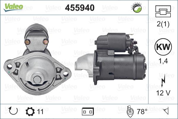 Valeo 455940 - Starter autospares.lv