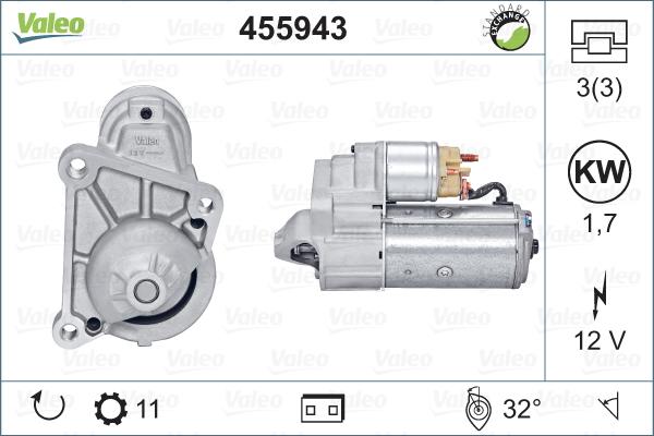 Valeo 455943 - Starter autospares.lv