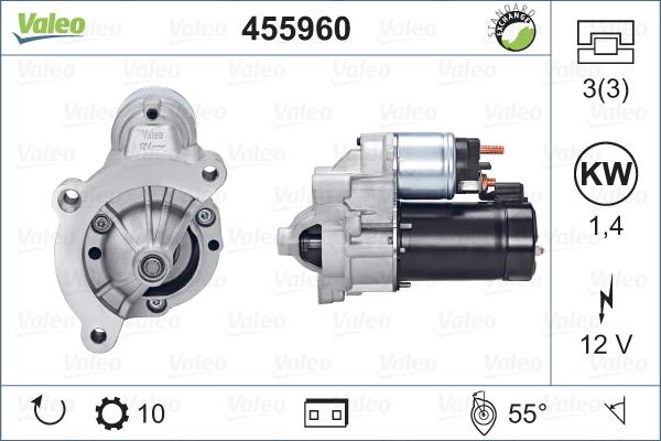 Valeo 455960 - Starter autospares.lv