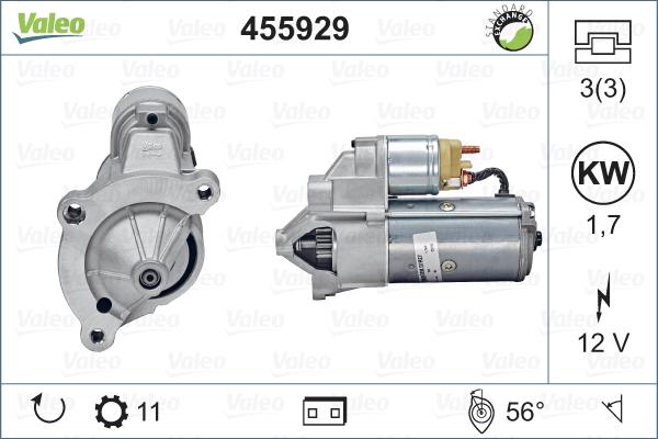 Valeo 455929 - Starter autospares.lv