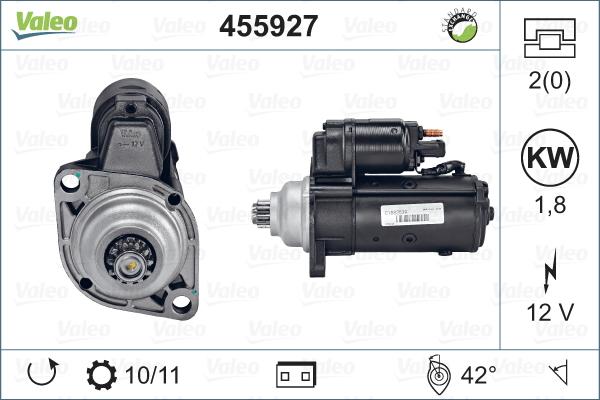 Valeo 455927 - Starter autospares.lv