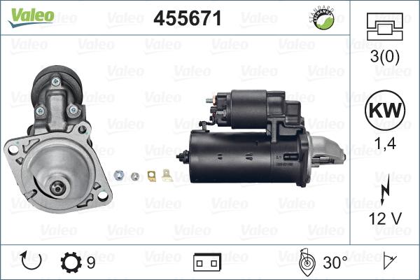 Valeo 455671 - Starter autospares.lv