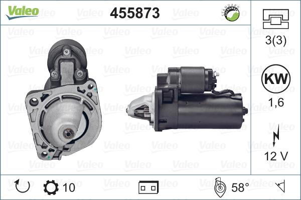 Valeo 455873 - Starter autospares.lv