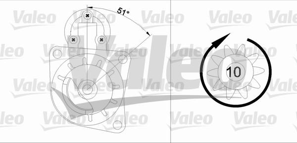 Valeo 455726 - Starter autospares.lv