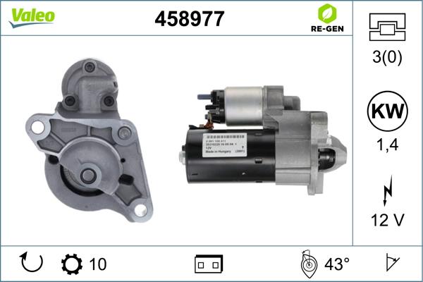 Valeo 458977 - Starter autospares.lv