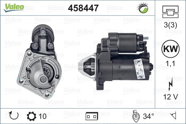 Valeo 458447 - Starter autospares.lv