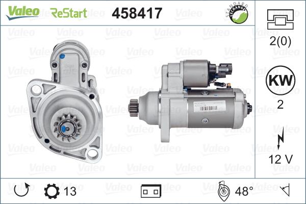 Valeo 458417 - Starter autospares.lv