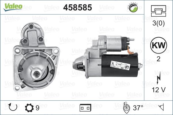 Valeo 458585 - Starter autospares.lv