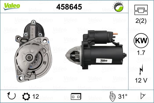 Valeo 458645 - Starter autospares.lv