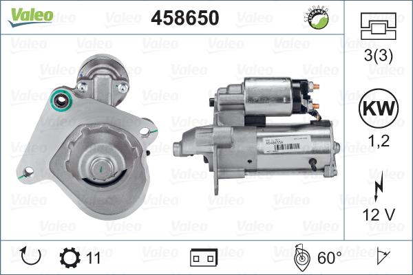 Valeo 458650 - Starter autospares.lv