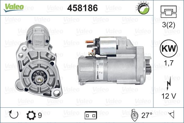 Valeo 458186 - Starter autospares.lv