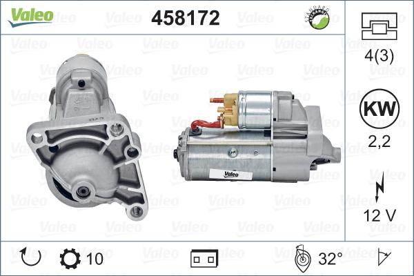 Valeo 458172 - Starter autospares.lv