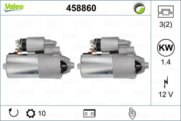 Valeo 458860 - Starter autospares.lv