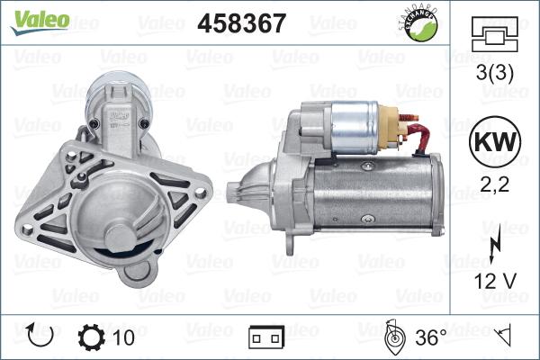 Valeo 458367 - Starter autospares.lv