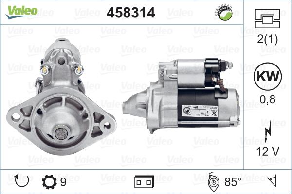 Valeo 458314 - Starter autospares.lv