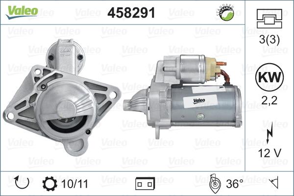 Valeo 458291 - Starter autospares.lv